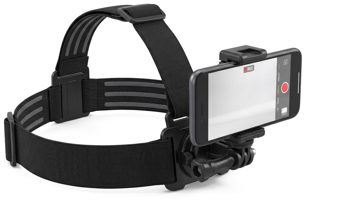 RealWorkData head strap with phone mount